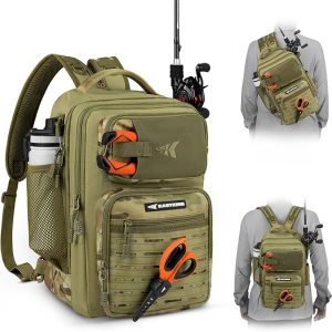 KastKing BlowBak Tactical Sling Tackle Bag-Lightweight Fishing Backpack Storge Fishing Gear and Equipment,Gift for Men